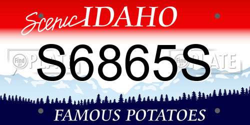 S6865S Idaho License Plate