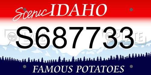 S687733 Idaho License Plate