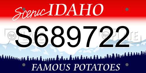 S689722 Idaho License Plate