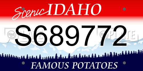 S689772 Idaho License Plate