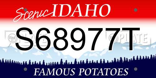 S68977T Idaho License Plate