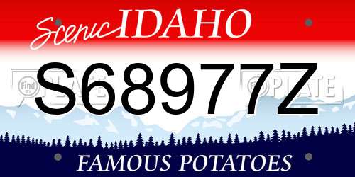 S68977Z Idaho License Plate
