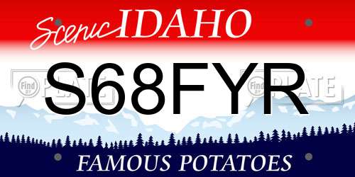 S68FYR Idaho License Plate