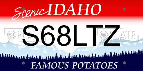 S68LTZ Idaho License Plate