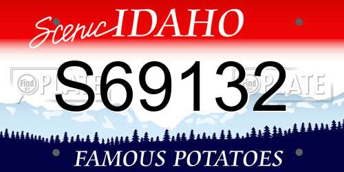 S69132 Idaho License Plate