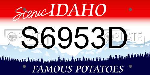 S6953D Idaho License Plate