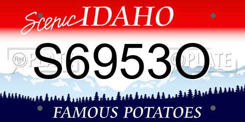 S6953O Idaho License Plate