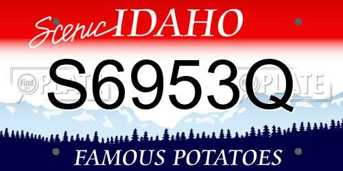 S6953Q Idaho License Plate