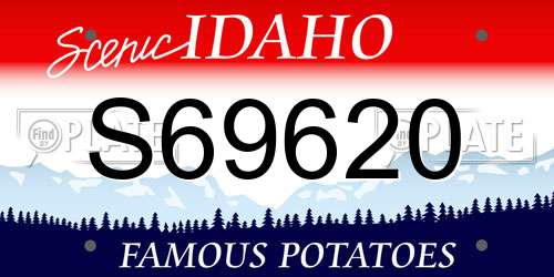 S69620 Idaho License Plate