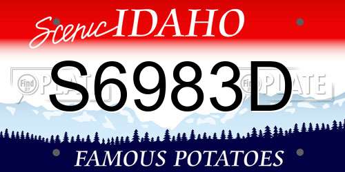 S6983D Idaho License Plate