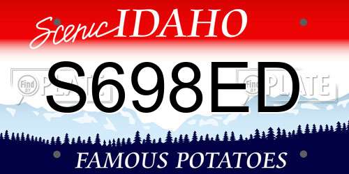 S698ED Idaho License Plate
