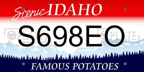 S698EO Idaho License Plate