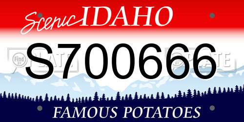 S700666 Idaho License Plate