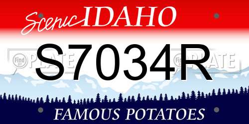 S7034R Idaho License Plate
