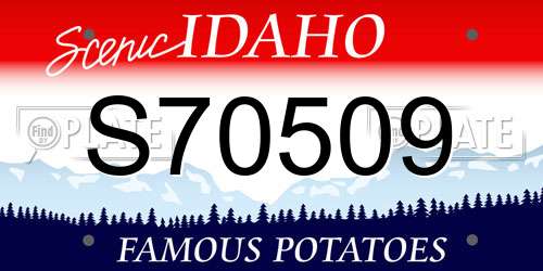 S70509 Idaho License Plate