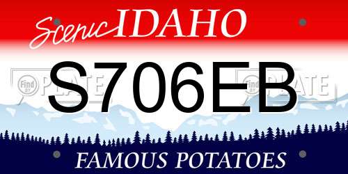 S706EB Idaho License Plate