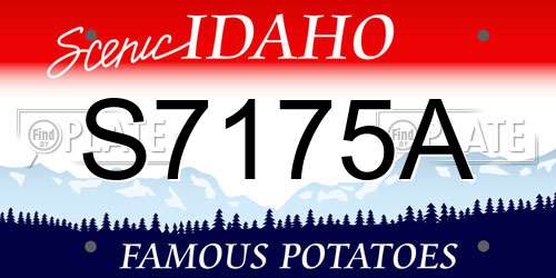 S7175A Idaho License Plate