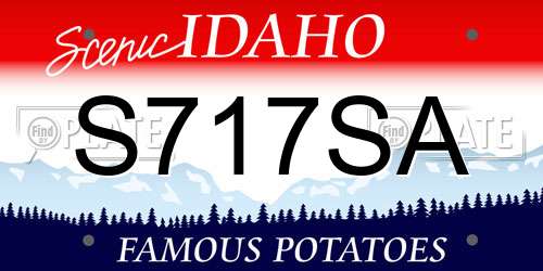 S717SA Idaho License Plate