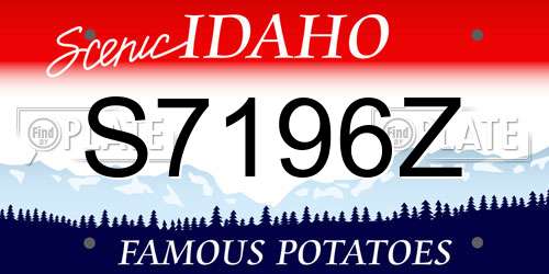S7196Z Idaho License Plate
