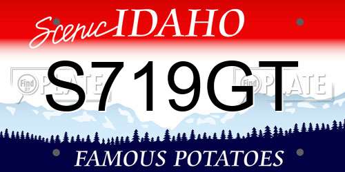 S719GT Idaho License Plate