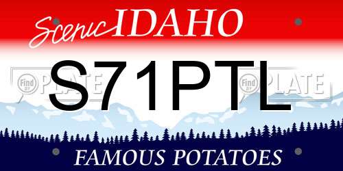 S71PTL Idaho License Plate