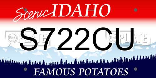 S722CU Idaho License Plate