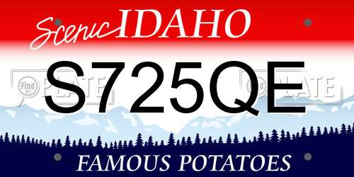 S725QE Idaho License Plate