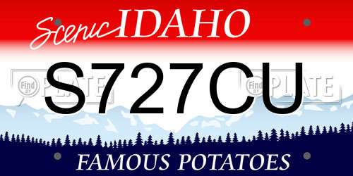 S727CU Idaho License Plate