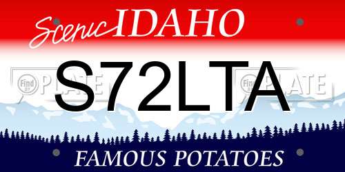 S72LTA Idaho License Plate