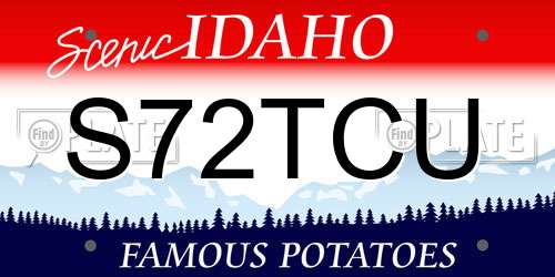 S72TCU Idaho License Plate