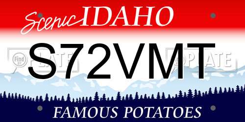 S72VMT Idaho License Plate