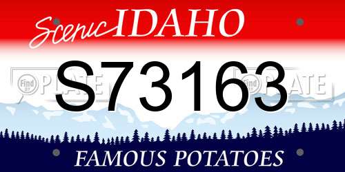 S73163 Idaho License Plate