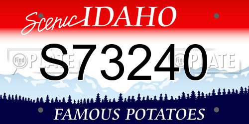 S73240 Idaho License Plate