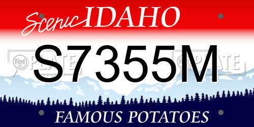 S7355M Idaho License Plate