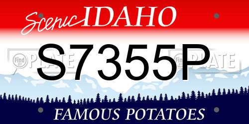 S7355P Idaho License Plate