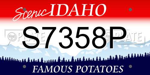 S7358P Idaho License Plate