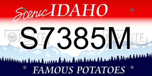 S7385M Idaho License Plate