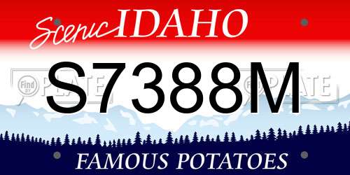 S7388M Idaho License Plate