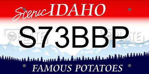 S73BBP Idaho License Plate