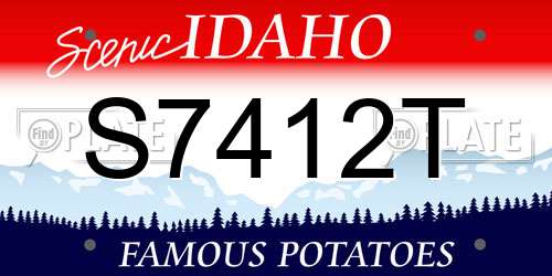 S7412T Idaho License Plate