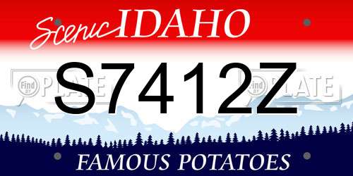S7412Z Idaho License Plate