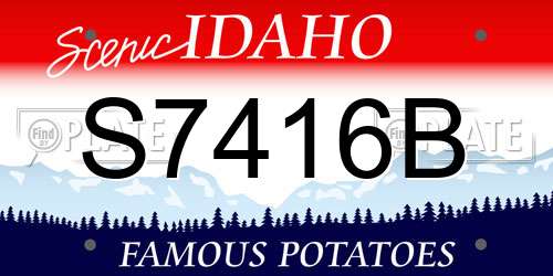S7416B Idaho License Plate