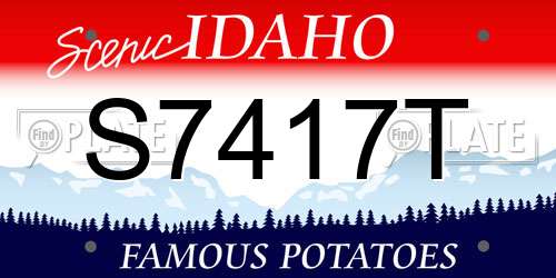 S7417T Idaho License Plate