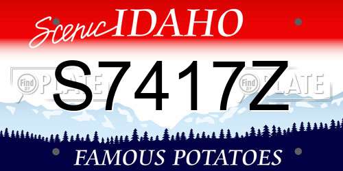 S7417Z Idaho License Plate