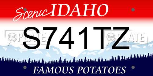 S741TZ Idaho License Plate
