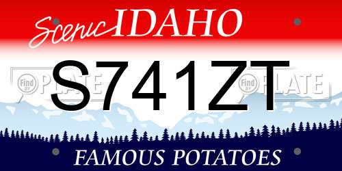 S741ZT Idaho License Plate