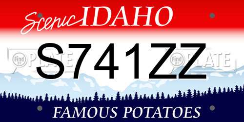 S741ZZ Idaho License Plate