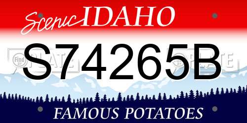 S74265B Idaho License Plate