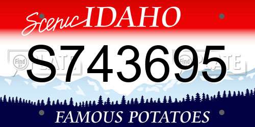 S743695 Idaho License Plate