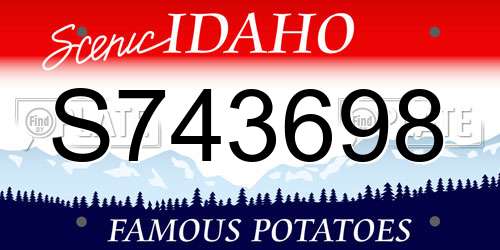 S743698 Idaho License Plate